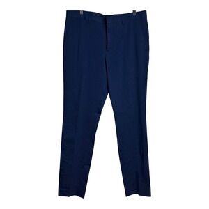 Express Mens Innovator Navy Wool Blend Dress Pants Tailored Fit Size 32 32
